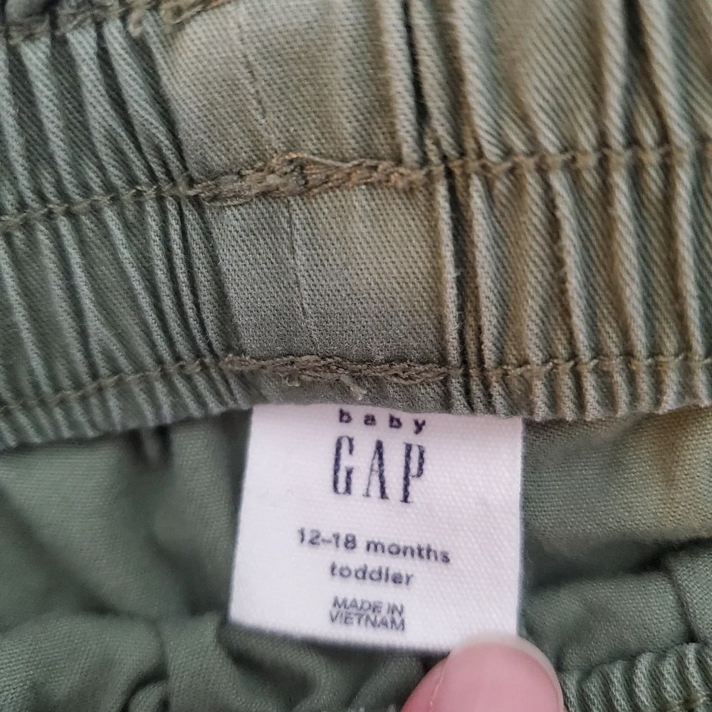 GAP Cargo Joggers Toddler 12-18 mo Desert Cactus Pull‎ on Pockets